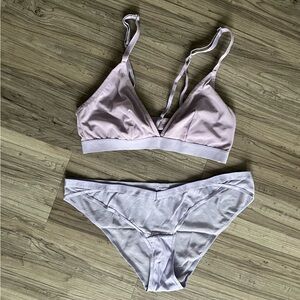 Lavender mesh lingerie